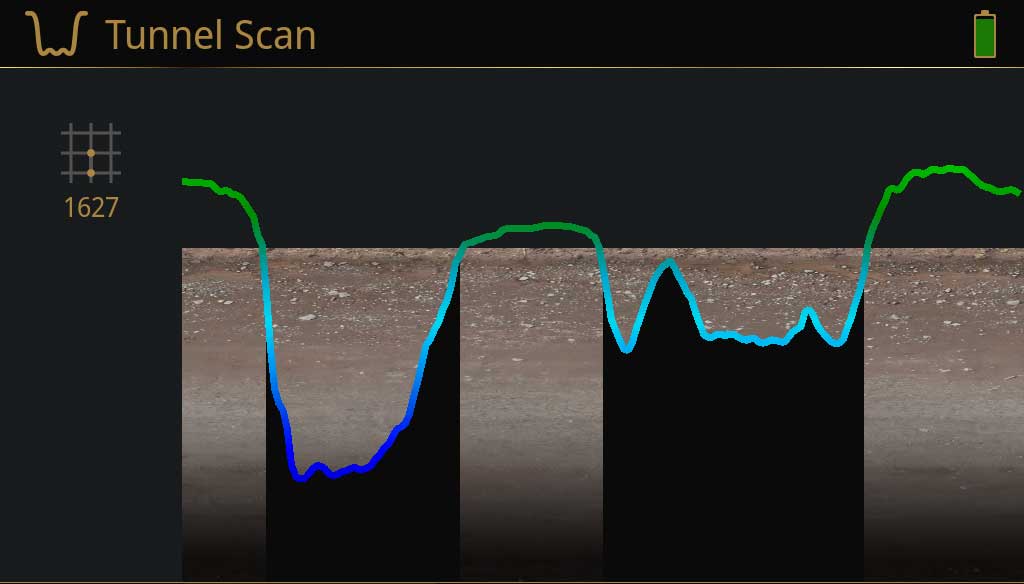OKM eXp 7000 operating mode Tunnel Scan